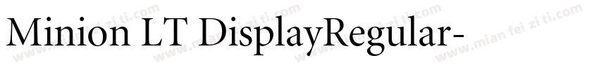 Minion LT DisplayRegular字体转换
